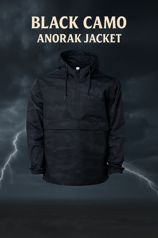 Black Camo Anorak Jacket